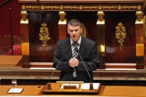 Philippe Folliot à la tribune de l'Assemblée Nationale