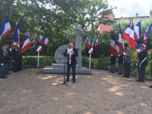 Au côté d'Olivier FABRE, Maire de Mazamet, pour la cérémonie mazamétaine.