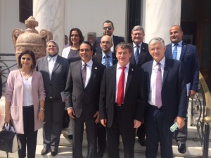 La délégation française aux côtés des députés égyptiens du GA Egypte-France