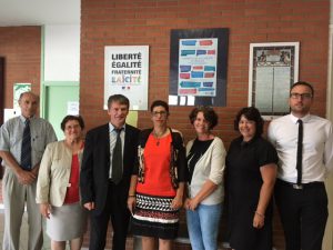 Philippe FOLLIOT et Gisèle DEDIEU au lycée de la Borde Basse