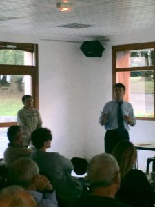 Philippe FOLLIOT et Brigitte PAILHE-FERNANDEZ lors de leur première réunion cantonale à Brassac