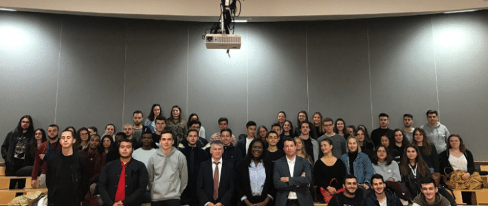 Philippe FOLLIOT et Jean TERLIER accueillent Laetitia AVIA, députée de Paris, à l’IUT de Castres