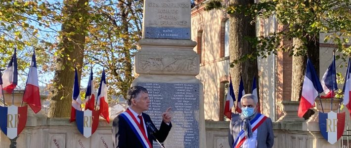 Le sénateur Philippe Folliot commémore la fin de la Première Guerre mondiale dans le Carmausin Le sénateur Philippe Folliot commémore la fin de la Première Guerre mondiale dans le Carmausin