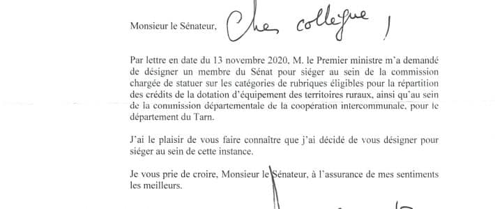 Philippe Folliot, désigné membre du Sénat au sein de la commission statuant sur les catégories de la DETR