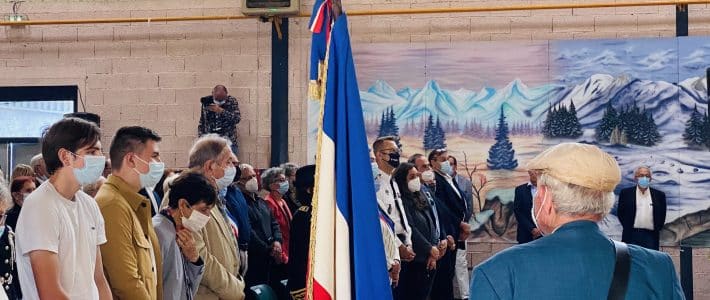 Marie-José Kerboriou-Guiraud assiste à une remise de Médaille de Juste parmi les Nations à titre posthume à Vabre