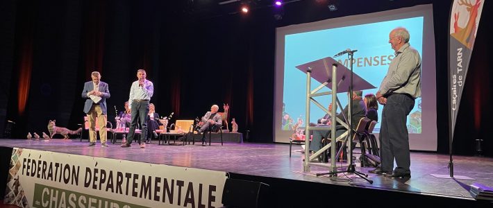 Le sénateur Folliot se rend à l’AG de la Fédération départementale des chasseurs du Tarn