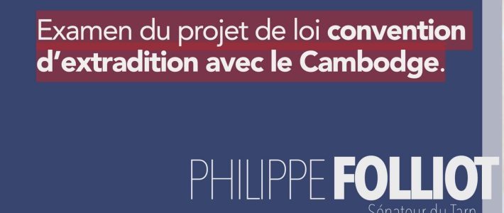 Philippe Folliot à la tribune pour expliquer le vote du groupe Union centriste sur la convention d’extradition avec le Cambodge